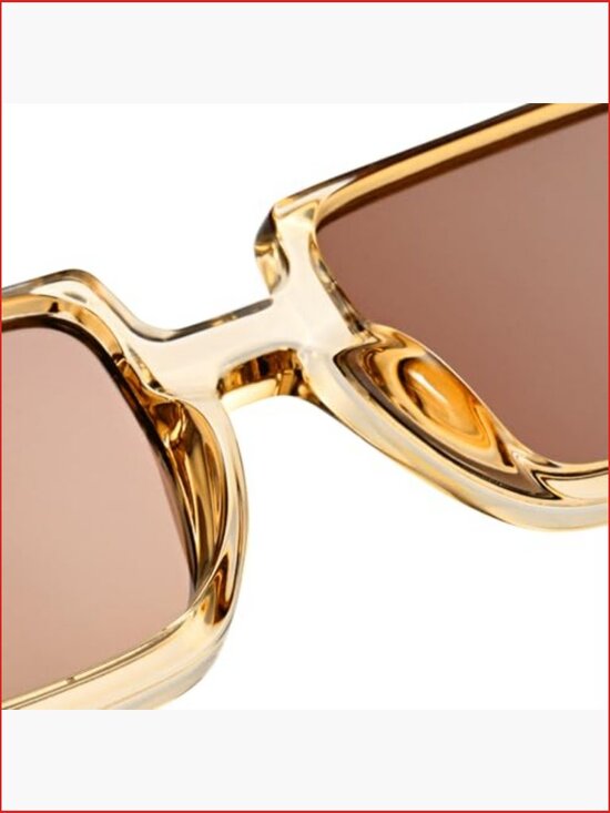 Retro Square Polarized Sunglasses Thick Frame Rectangle main image 3